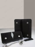 Implora Black Stingray Biker Long Wallet w/ Chain