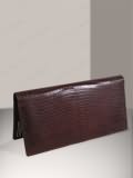 Implora Brown Monitor Lizard Checkbook Wallet, Bly