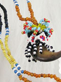 Genuine Dayaknese Beads Necklace with Real Bear's Claw