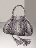 Implora Natural Python Hobo Style Bag Large