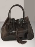 Implora Cognac Brown Python Hobo Style Bag Large