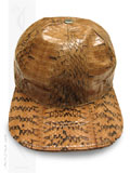 Implora Light Brown Oriental Rat Snakeskin Baseball Cap Hat