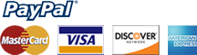We accept major credit card and Paypal